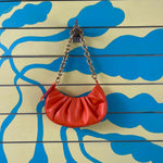 Bolso naranja con cadena - Thumbnail 2