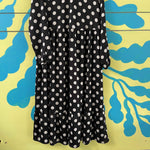 Vestido negro de bolas blancas talla M - Thumbnail 4