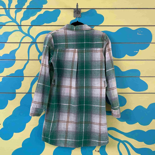 Camisa leñadora verde y blanca Talla S