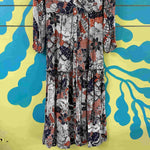 Vestido de flores salmon y azul - Thumbnail 4