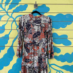 Vestido de flores salmon y azul - Thumbnail 3