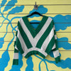 Saco verde y blanco