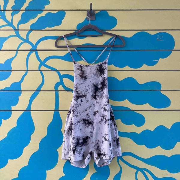 Enteriso Short Jaspeado blanco-negro