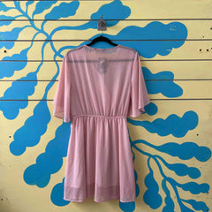 Vestido rosado de puntos talla XL
