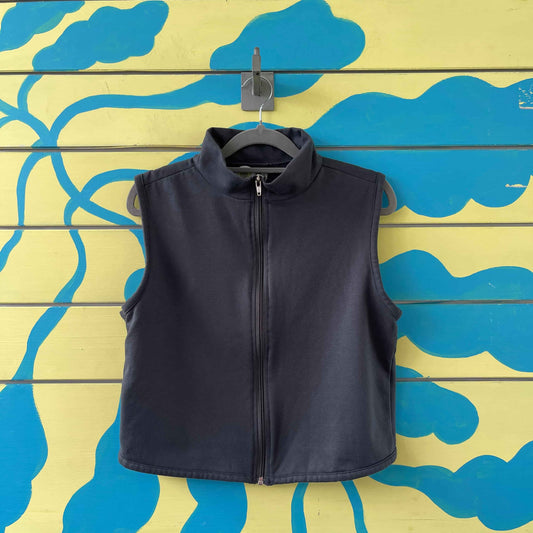 chaleco gris piel de durazno talla S