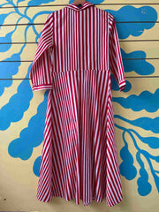 Vestido de rayas rojas talla L