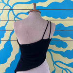 Blusa negra asimetrica talla S - Thumbnail 2