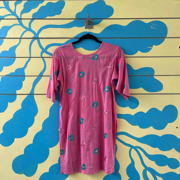 Blusa tunica rosa talla S - Secondary