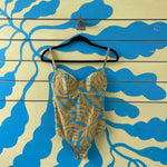 Vestido de baño entero amarillo y azul talla M - Thumbnail 1