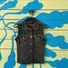Chaleco jean azul - amarillo talla M