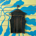 Chaleco jean azul - amarillo talla M - Thumbnail 2