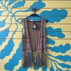 Chaleco tejido cafe talla S