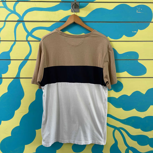 Camiseta hombre cafe,azul, blanca talla L
