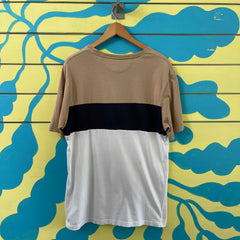 Camiseta hombre cafe,azul, blanca talla L