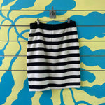 Falda blanca de rayas negras Esprit talla 38 - Thumbnail 2