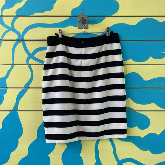 Falda blanca de rayas negras Esprit talla 38