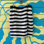 Falda blanca de rayas negras Esprit talla 38 - Thumbnail 1