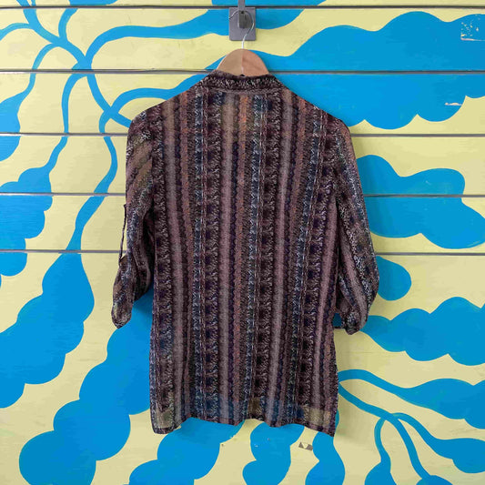 Camisa cafe animal print talla 10