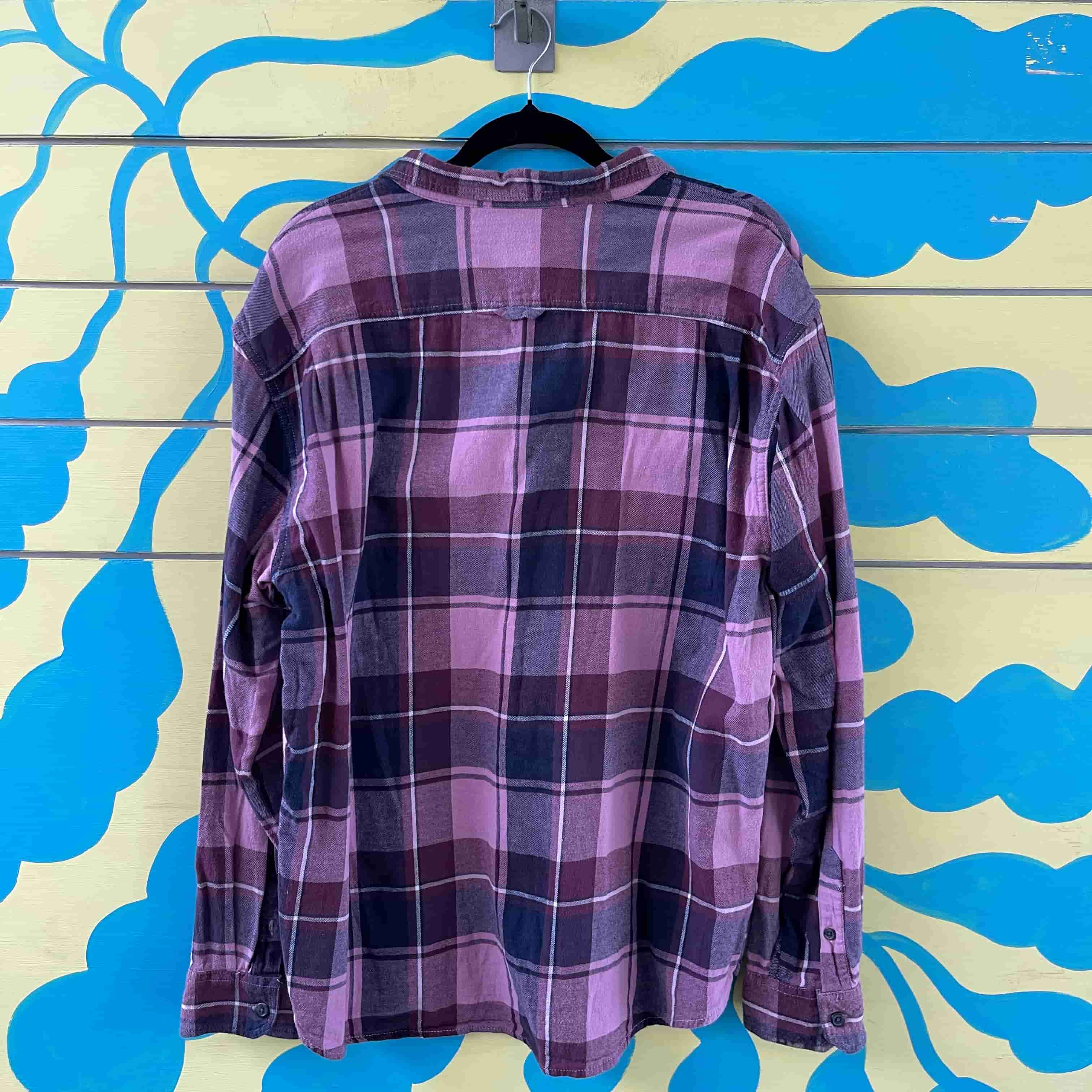 Camisa de cuadros rosa negra talla XXL