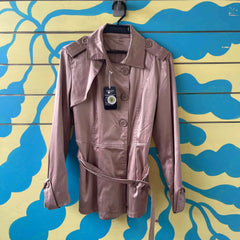 Chaqueta beige brillante talla M