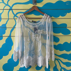 Camiseta transparente blanca Talla L