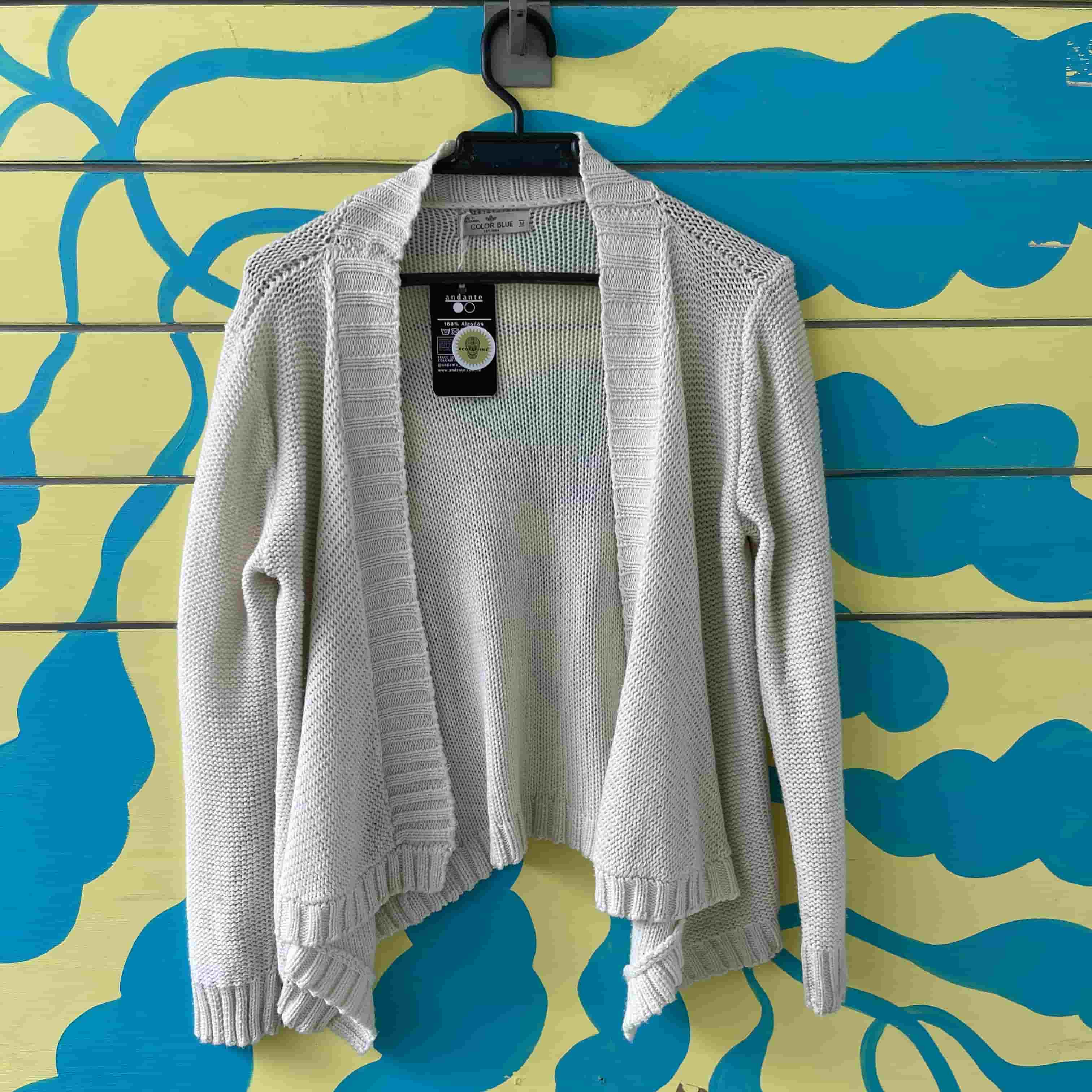Saco blanco tejido Color Blue talla M