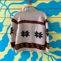 Saco ecuatoriano beige estrella negra talla M