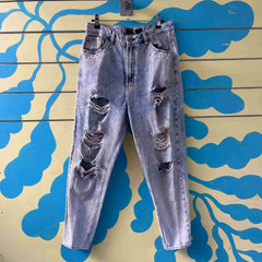 Jean azul con perlas talla 30