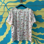 Camisa blanca con pajaritos talla L - Thumbnail 2
