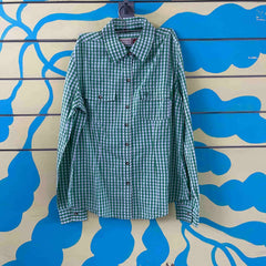 Camisa de cuadritos verdes talla M