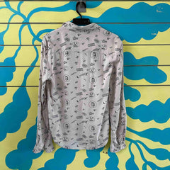 Camisa beige de dibujitos Denimlab talla X/S