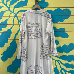 Vestido blanco de letras talla XL