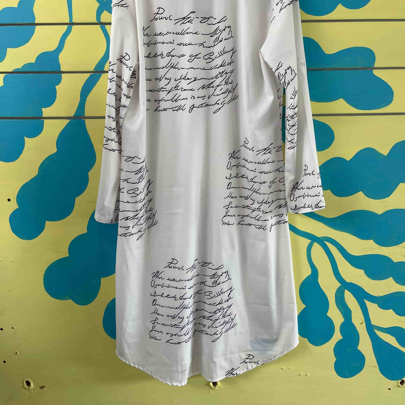 Vestido blanco de letras talla XL - Image 3