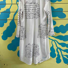 Vestido blanco de letras talla XL