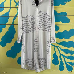Vestido blanco de letras talla XL