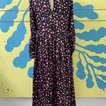 Vestido negro con manchas rosadas talla 28/M - Thumbnail 2