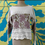 Saco blanco de flores rosa talla M - Thumbnail 1