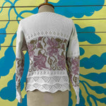Saco blanco de flores rosa talla M - Thumbnail 2