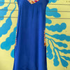 Vestido azul tiras atrás talla L