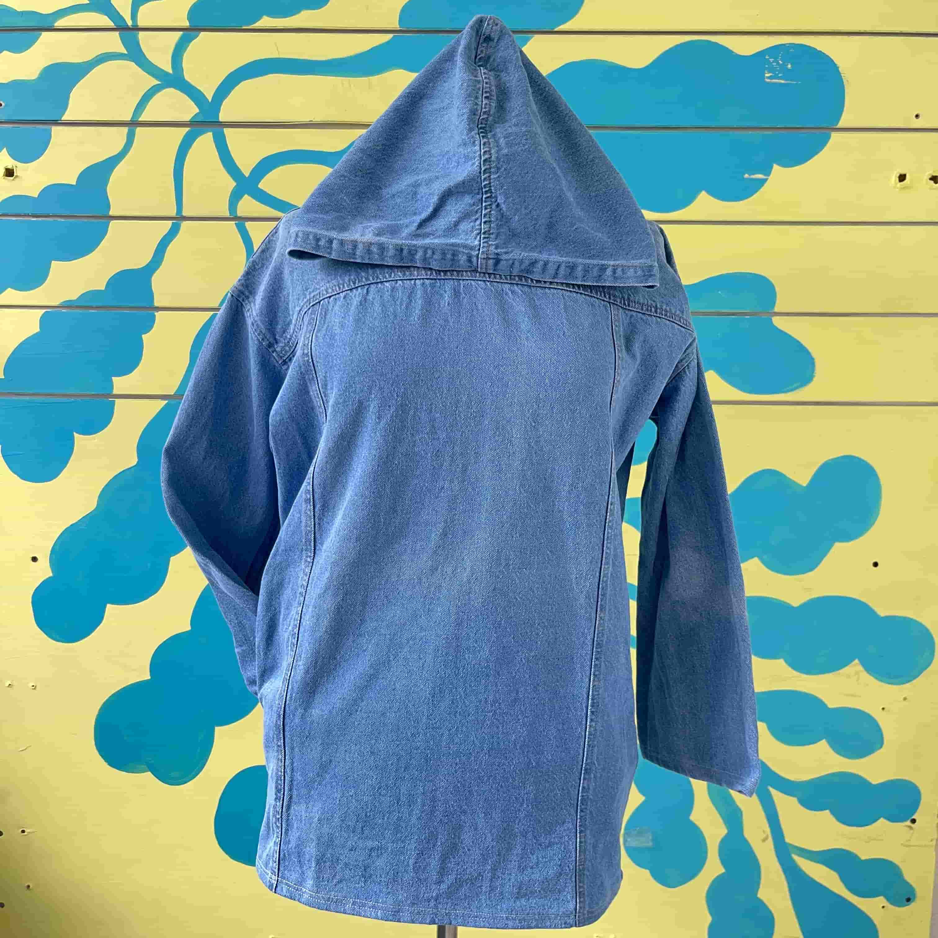 Camisa de blujean azul con capucha talla M - Gallery 1