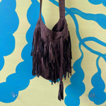 Bolso cafe con flecos - Thumbnail 1