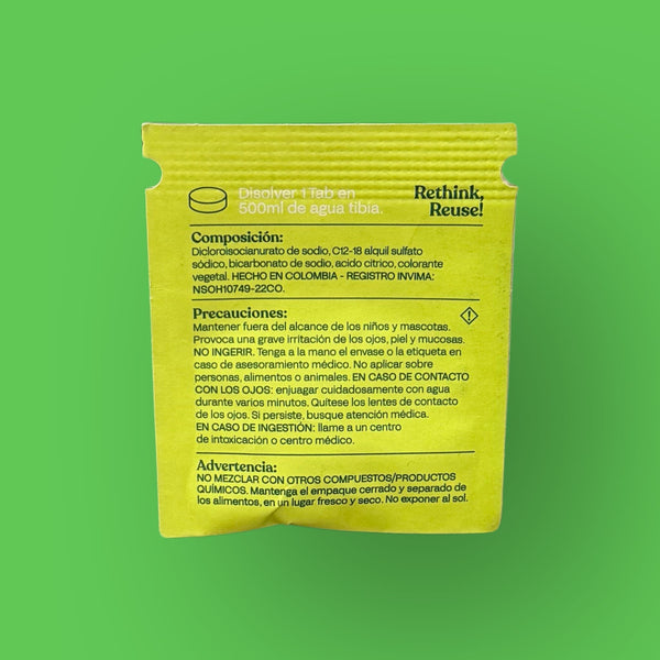 Cloro Orgánico con Detergente Tableta Reset x 1 - Secondary