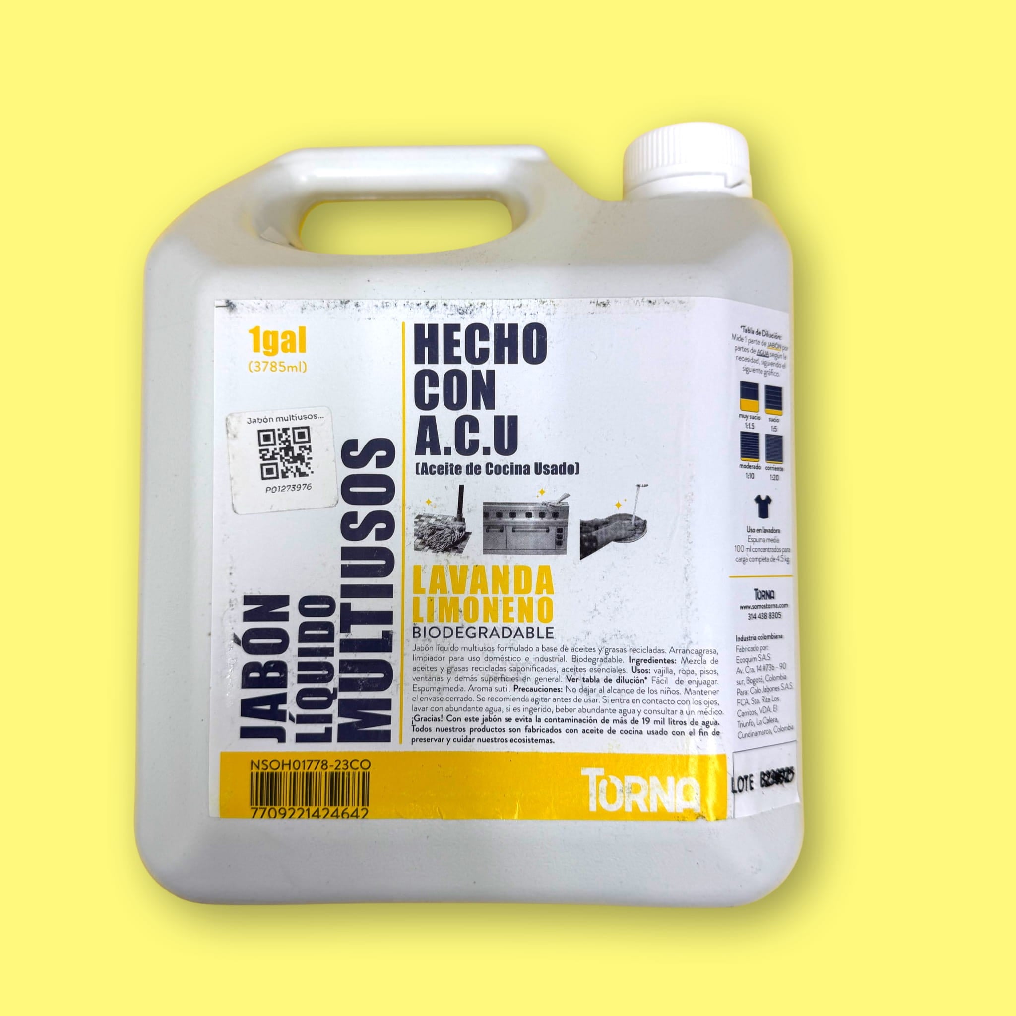 Jabón Líquido Multiusos Lavanda Limonero 3.785 ml. Torna
