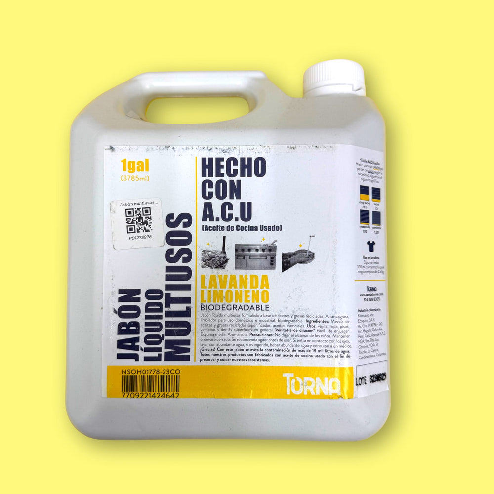 Jabón Líquido Multiusos Lavanda Limonero 3.785 ml. Torna