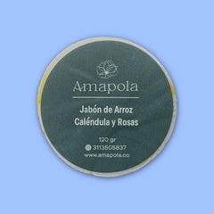 
Jabón de Arroz Caléndula y Rosas Hijas de la Tierra 90 gr.
