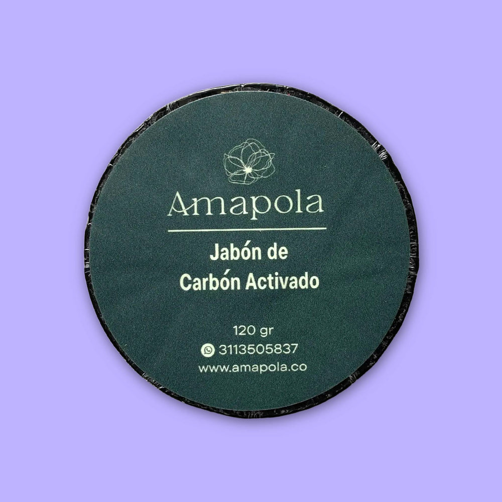 Jabón de Carbón Activado + Eucalipto y Limón 90 gr. Amapola