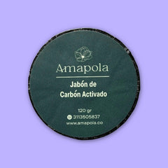 Jabón de Carbón Activado + Eucalipto y Limón 90 gr. Amapola