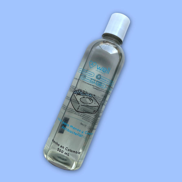 Jabón para Manos y Cuerpo Antibacterial 500ml. Well