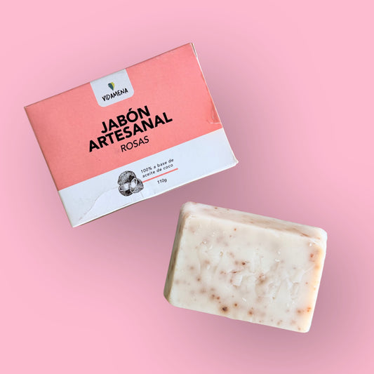 Jabón Corporal de Coco Rosas Geranio y Mandarina Vidamena 110gr.