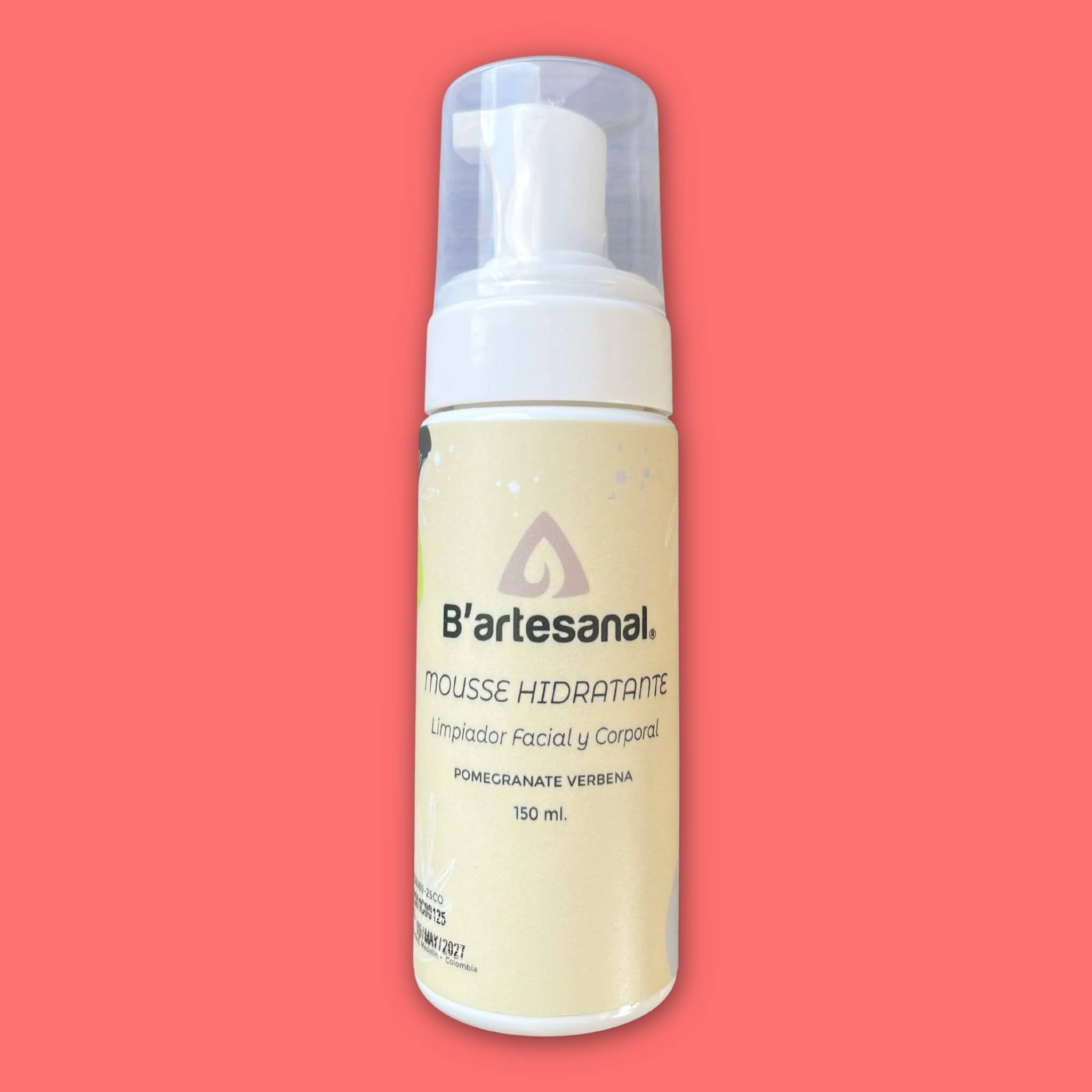 
Mousse limpiadora Facial y Corporal 150 ml. B'artesanal
